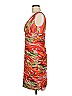 ML Monique Lhuillier 100% Silk Print Orange Cocktail Dress Size 8 - photo 5