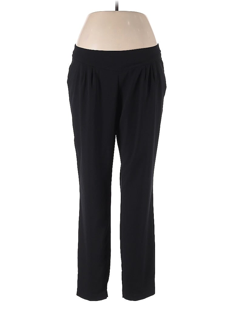 Bisou Bisou Solid Black Dress Pants Size L - photo 1