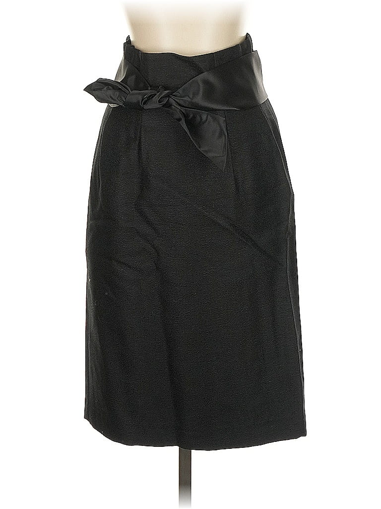 Pre-owned Natorious Silk Skirt In Black
