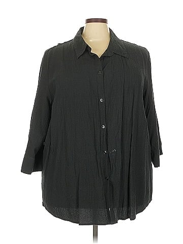 White Stag 3/4 Sleeve Button-Down Shirt (view 1)