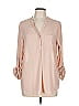 Pink Rose Tan 3/4 Sleeve Blouse Size L - photo 1