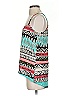 Candy Rose 100% Polyester Teal Black Sleeveless Blouse Size S - photo 5