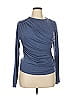 Halara Solid Blue Long Sleeve T-Shirt Size XL - photo 1