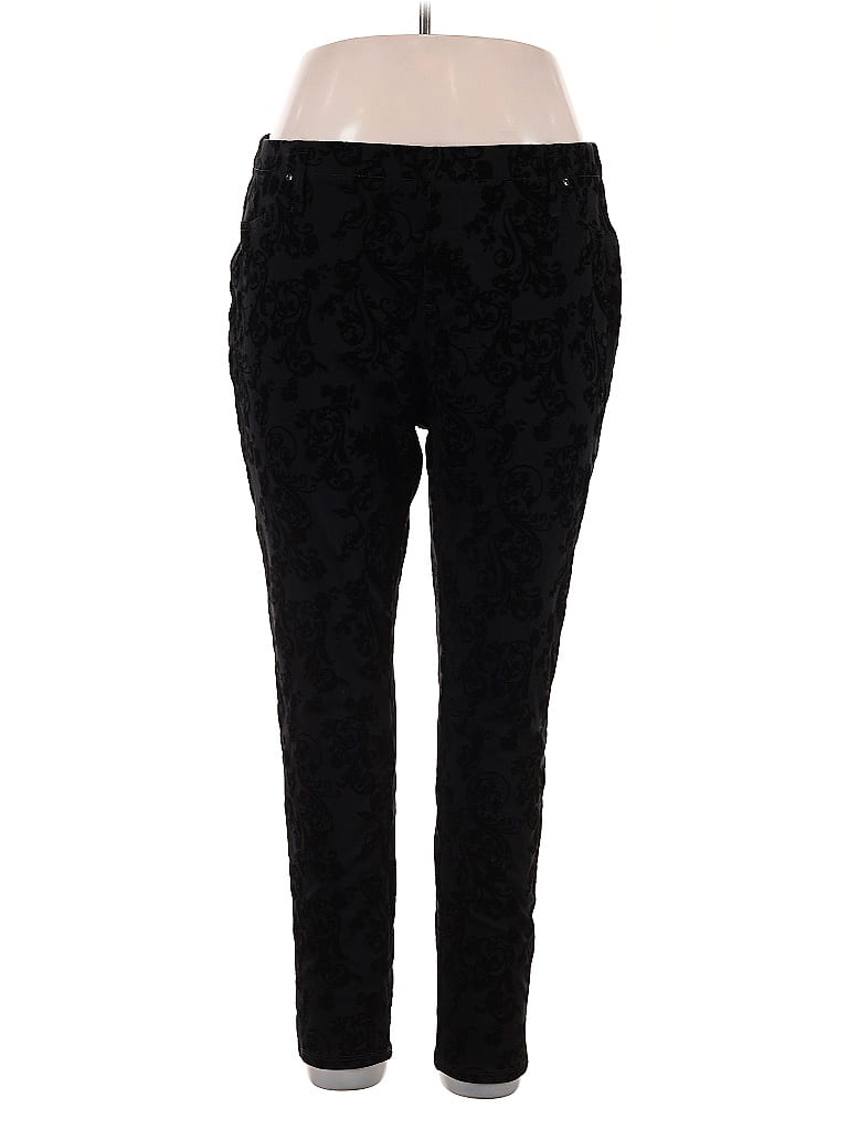Terra & Sky 100% Other Black Casual Pants Size 1X - photo 1