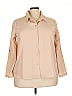 Roaman's Tan 3/4 Sleeve Button-Down Shirt Size 22 - photo 1