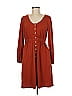 BTFBM Solid Burgundy Casual Dress Size M - photo 1