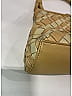 Bottega Veneta Checkered-gingham Color Block Stripes Ivory Tan Intrecciato Leather Satchel One size - photo 5