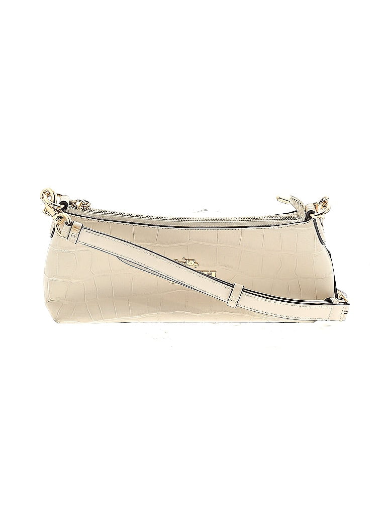 Coach 100% Leather Metallic Ivory Leather Crossbody Bag One size - photo 1
