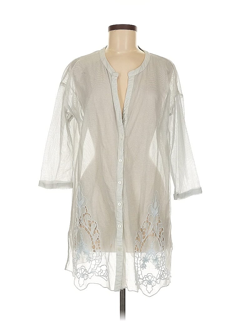Meadow Rue Silver Blue Kimono Size M - photo 1