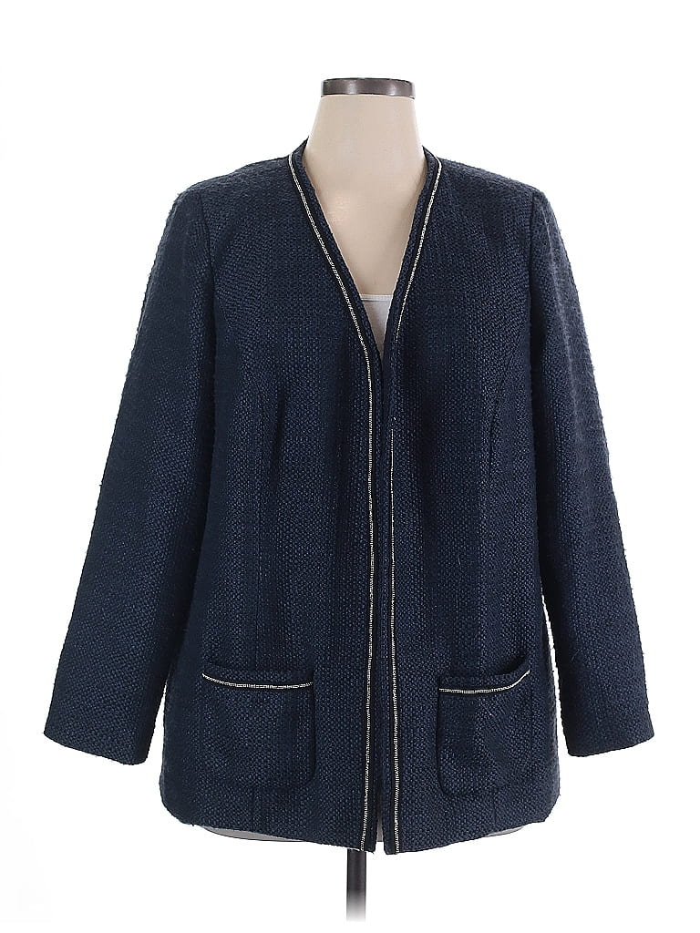 Cj Banks 100% Polyester Blue Blazer Size 1X - photo 1