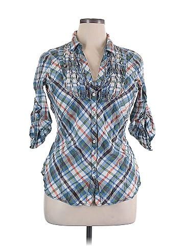 BKE 3/4 Sleeve Button-Down Shirt (view 1)