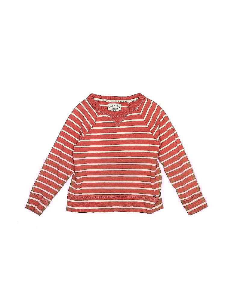 Crewcuts 100% Cotton Stripes Red Pullover Sweater Size 4 - photo 1