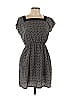 Paraella 100% Polyester Print Gray Casual Dress Size L - photo 1
