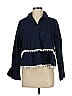 Mango 100% Cotton Blue 3/4 Sleeve Blouse Size 6 - photo 1