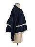 Mango 100% Cotton Blue 3/4 Sleeve Blouse Size 6 - photo 4