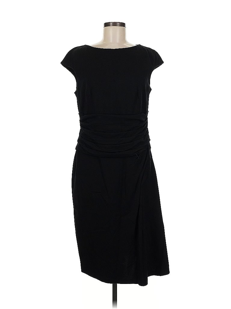 Escada Solid Black Cocktail Dress Size EU 40 / US 10 - photo 1