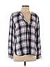 Soho JEANS NEW YORK & COMPANY 100% Rayon Gray Long Sleeve Blouse Size L - photo 1