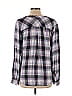 Soho JEANS NEW YORK & COMPANY 100% Rayon Gray Long Sleeve Blouse Size L - photo 2