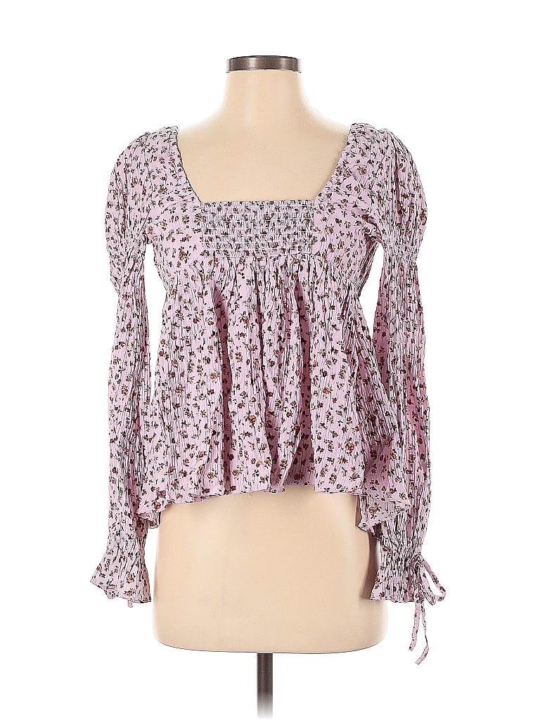 FP One Pink Long Sleeve Blouse Size S - photo 1