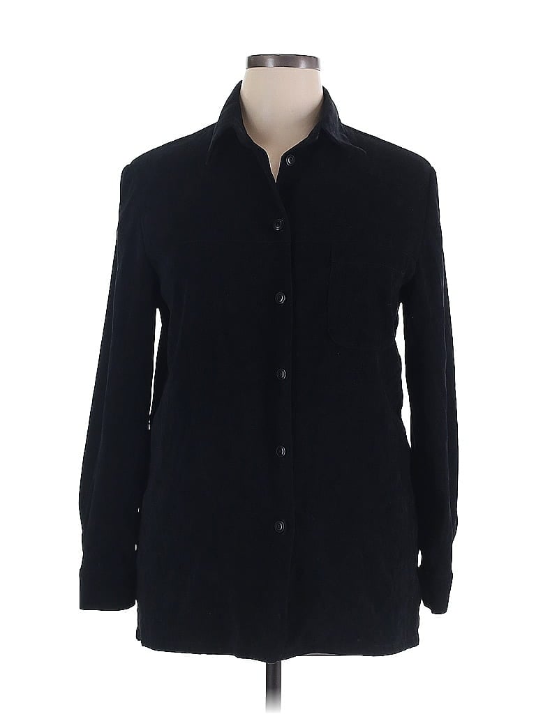 Sag Harbor Black Long Sleeve Blouse Size 16 - photo 1