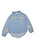 Zara Kids 100% Cotton Stars Blue Long Sleeve Button-Down Shirt Size 9 - photo 1