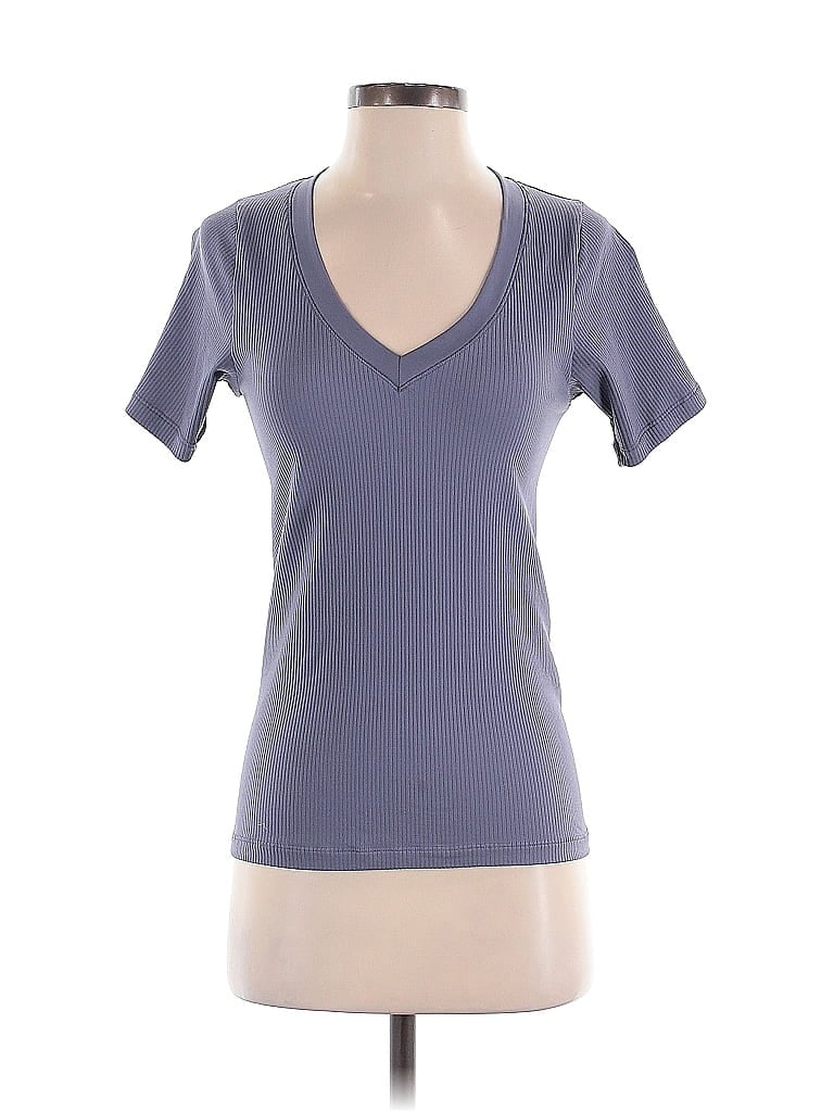 Pre-owned Athleta Short Sleeve T-shirt In Gray