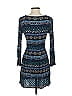 Veronica M. 100% Rayon Print Blue Casual Dress Size S - photo 2