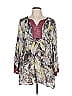 Mystree Gray Long Sleeve Blouse Size L - photo 1