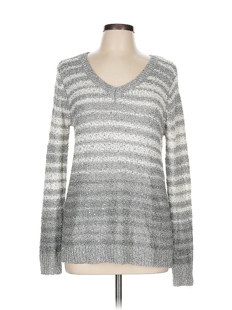 Liz Claiborne Metallic Silver Pullover Sweater Size L - photo 1