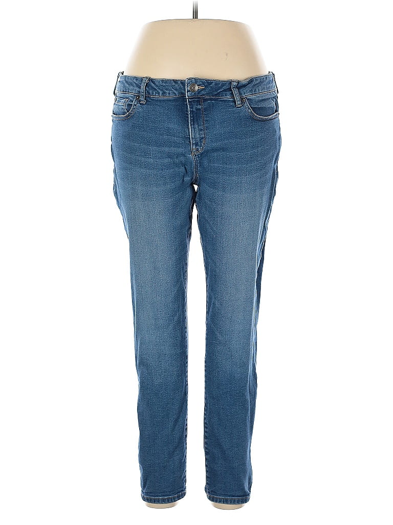 G.H. Bass & Co. Stripes Blue Jeans Size 14 - photo 1