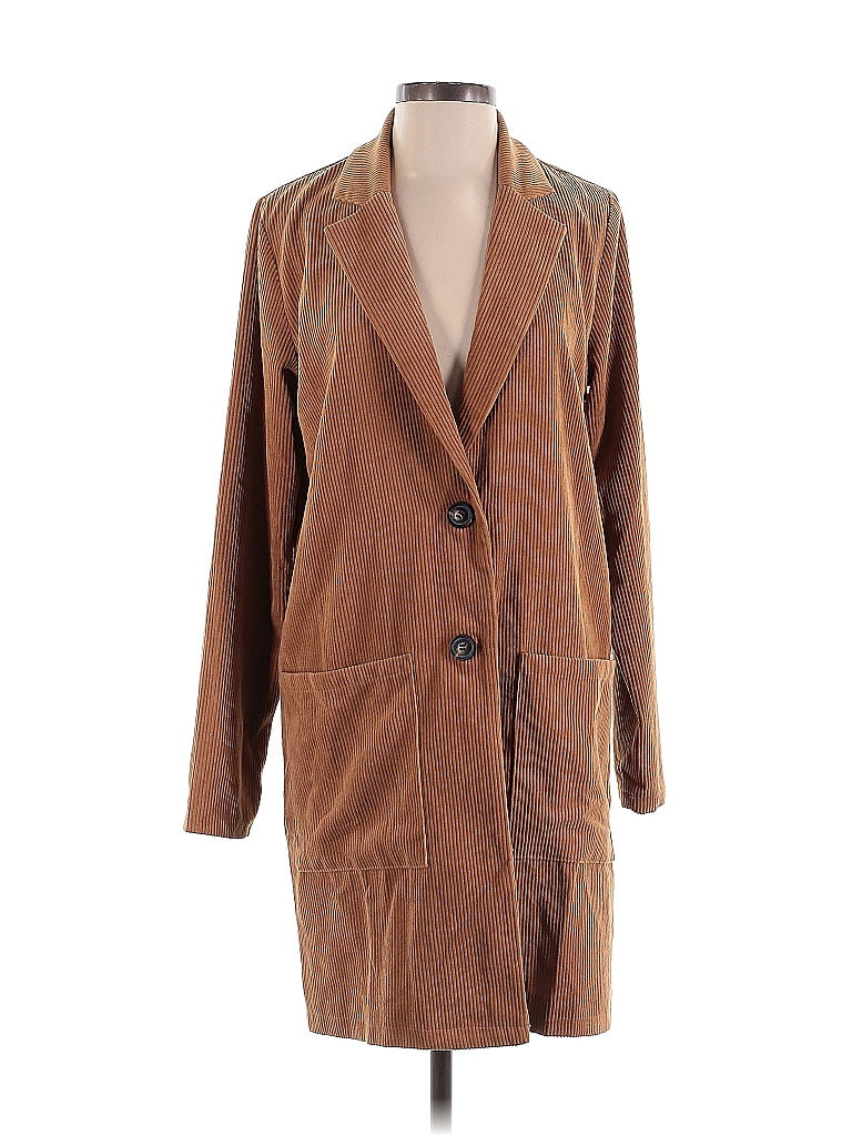 Mystree 100% Polyester Brown Coat Size S - photo 1