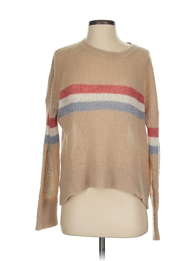 Sundry Color Block Tan Wool Sweater Size M - photo 1