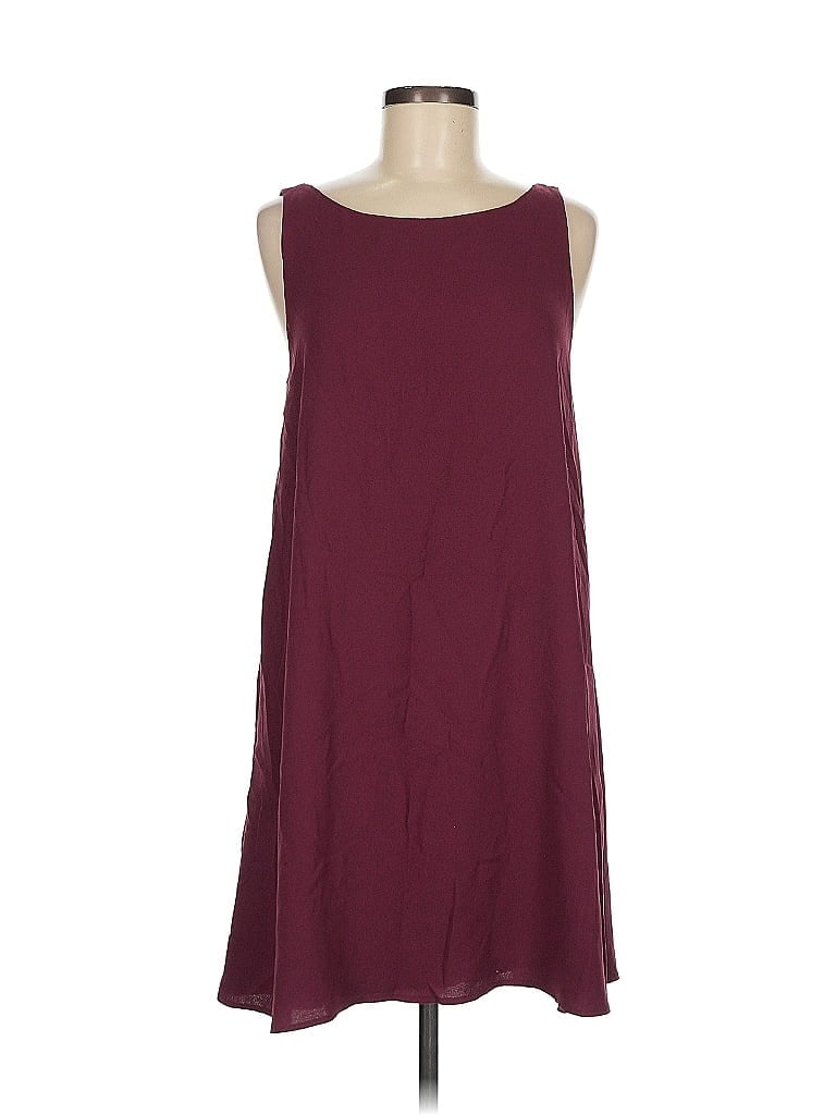 WAYF Solid Burgundy Casual Dress Size M - photo 1