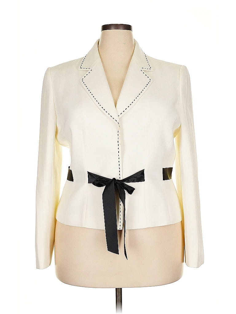 Tahari by ASL 100% Polyester Ivory Blazer Size 18 - photo 1