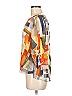 Akris Punto 100% Silk Orange 3/4 Sleeve Silk Top Size 8 - photo 5