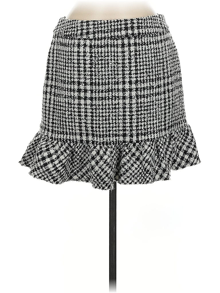 Naked Zebra 100% Polyester Houndstooth Gray Formal Skirt Size M - photo 1