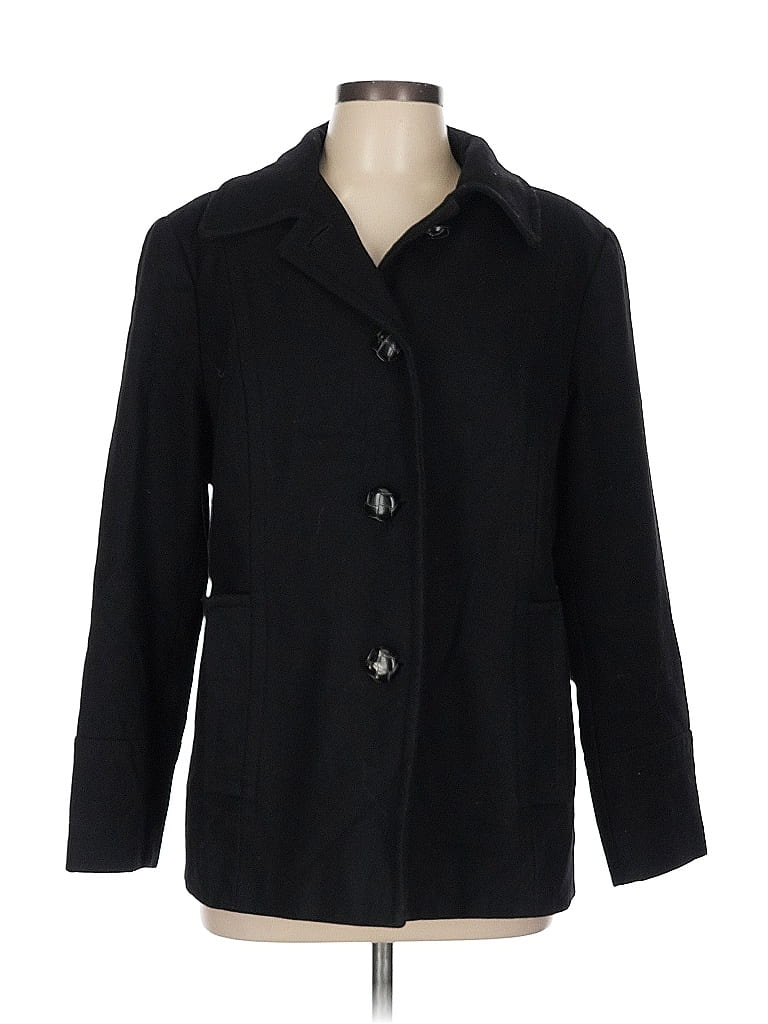 London Fog Black Coat Size L - photo 1