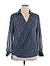 Violet & Claire Blue Long Sleeve Blouse Size XL - photo 1
