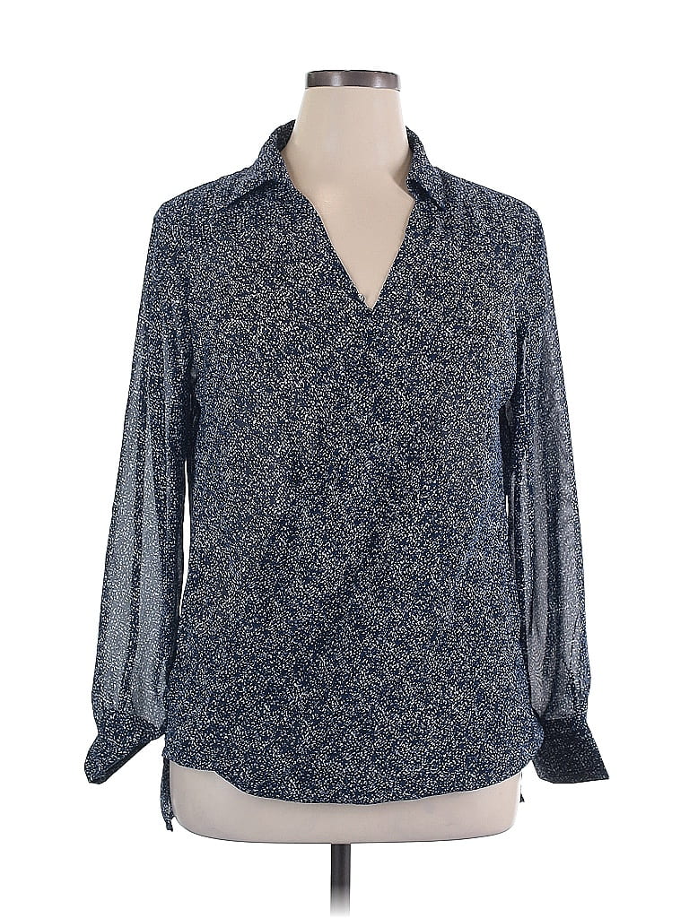 Violet & Claire Blue Long Sleeve Blouse Size XL - photo 1