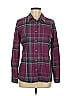 Life Is Good Plaid Burgundy Long Sleeve Button-Down Shirt Size M - photo 1