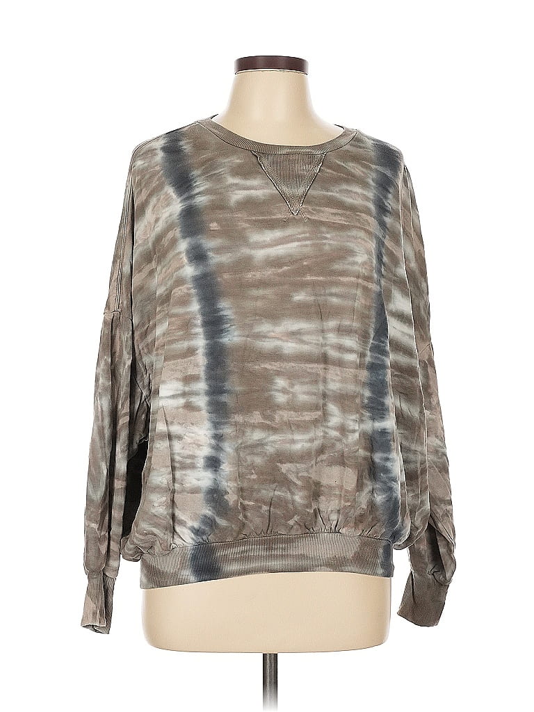 Young Fabulous & Broke Tie-dye Gray Pullover Sweater Size L - photo 1