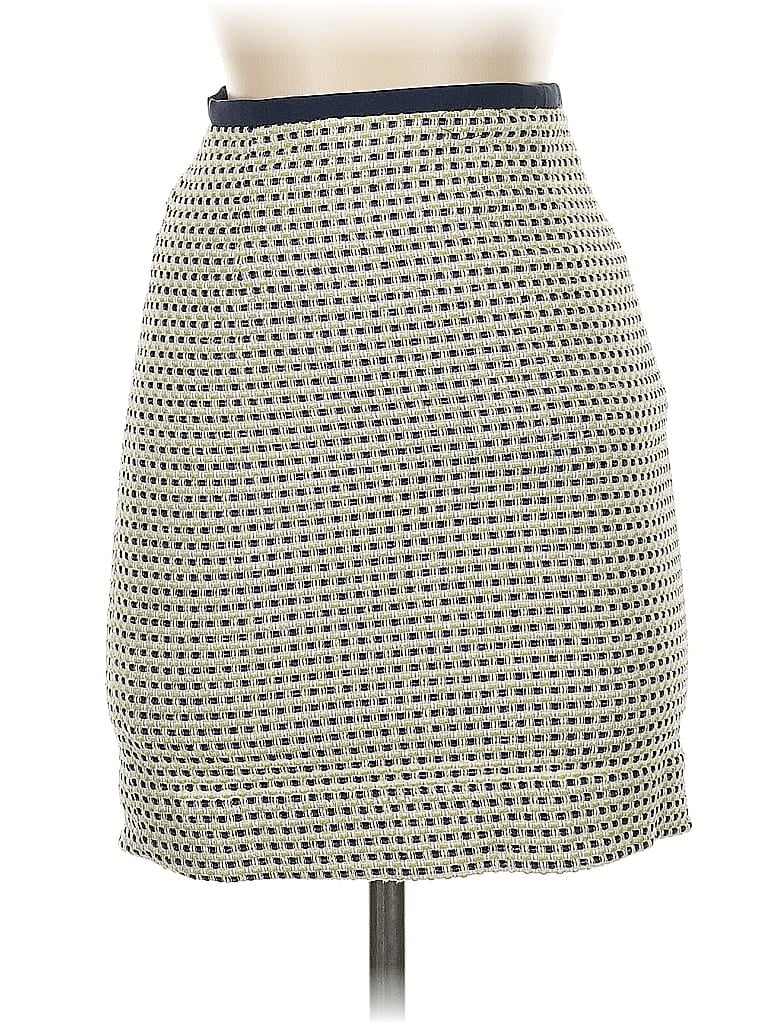 Pre-owned Etcetera Silk Skirt In White