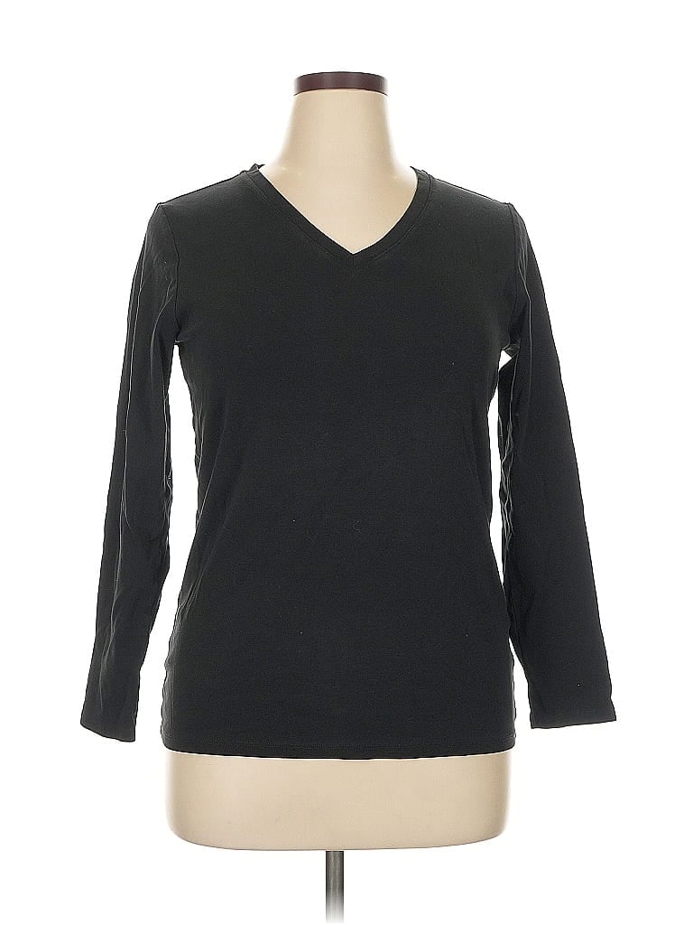 Click to view more detailed imagery on our partner's website Pre-owned Uniqlo 3/4 Sleeve T-shirt In Black
