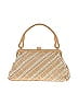Bottega Veneta Checkered-gingham Color Block Stripes Ivory Tan Intrecciato Leather Satchel One size - photo 2