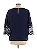 Soho JEANS NEW YORK & COMPANY 100% Cotton Blue 3/4 Sleeve Blouse Size L - photo 2