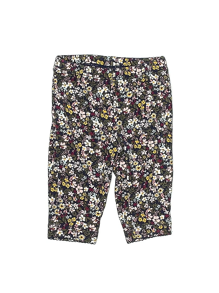 Carter's 100% Cotton Floral Black Casual Pants 0-3 MO / 3 MO - photo 1