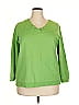 Avenue 100% Cotton Green Pullover Sweater Size 18 - photo 1