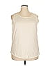 Life Is Good 100% Cotton Solid Ivory Sleeveless T-Shirt Size XXL - photo 1