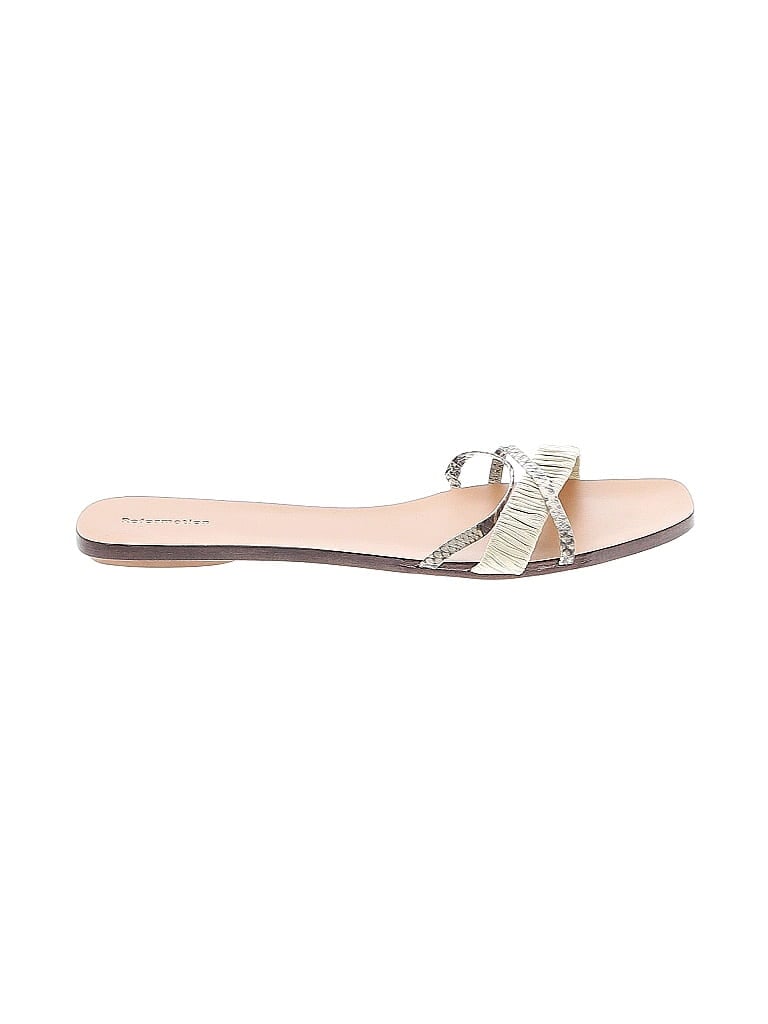 Reformation Silver Tan Sandals Size 11 - photo 1