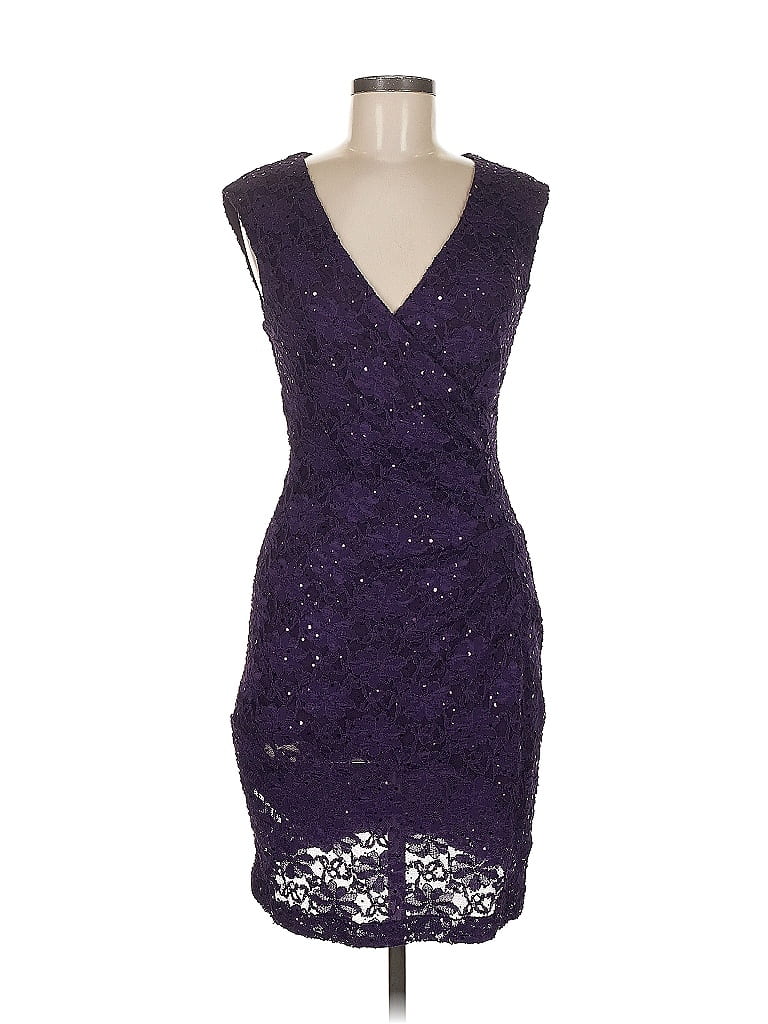 Pre-owned Dressbarn Cocktail Dress In Purple